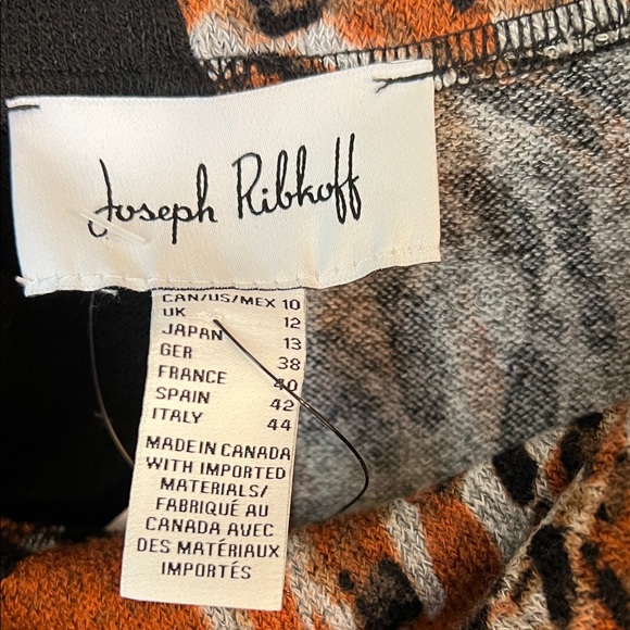 Joseph Ribkoff Black and Brown Tiger Pattern Sweater NWT - Picture 2 of 8